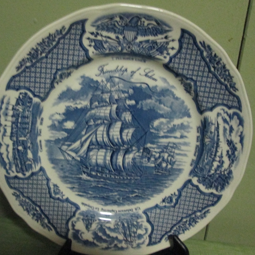 Alfred Meakin Staffordshire Fair Winds Blue plate